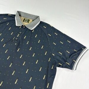 Footjoy x‎ Todd Snyder Shirt Mens 2XL Blue Golf Polo AOP Performance Stretch